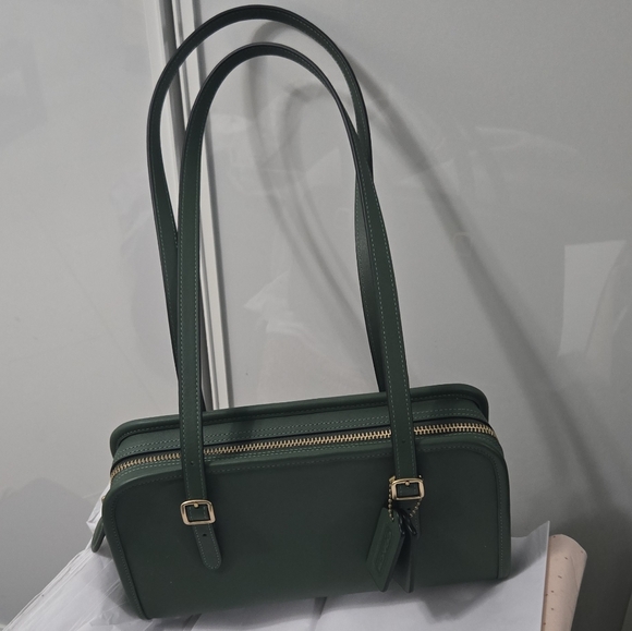 Coach Swing Zip bag shoulder bag hunter green brass 1998 re edition - Picture 2 of 10